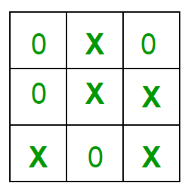 Implementation Of Tic-Tac-Toe For 2 Person Game (User Vs. User) - Geeksforgeeks