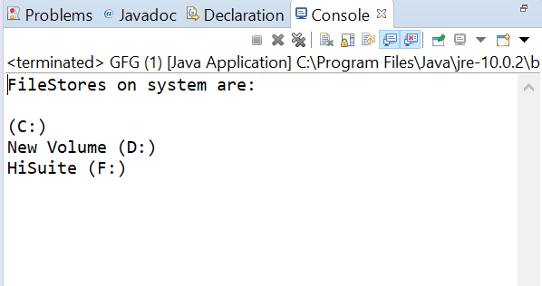 Filesystem Getfilestores() Method In Java With Examples - Geeksforgeeks