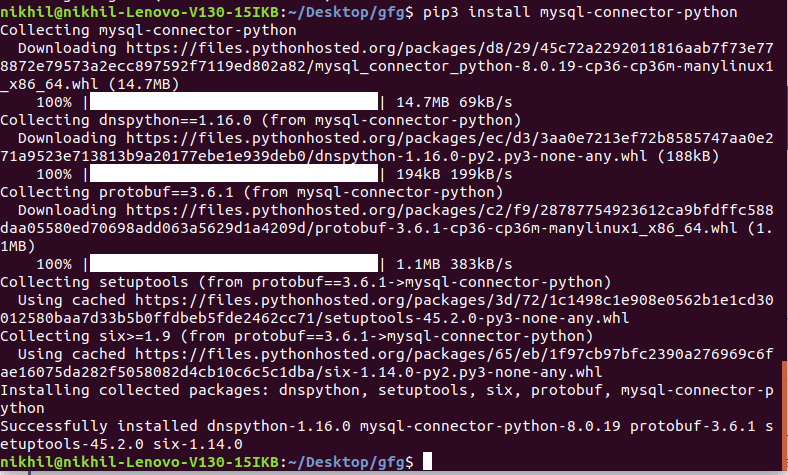 MySQLConnectorPython module in Python