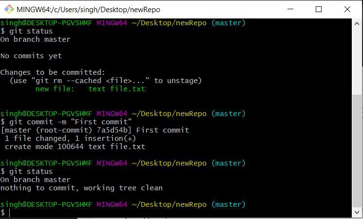 Working on Git Bash
