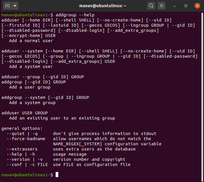 addgroup command in Linux with Examples