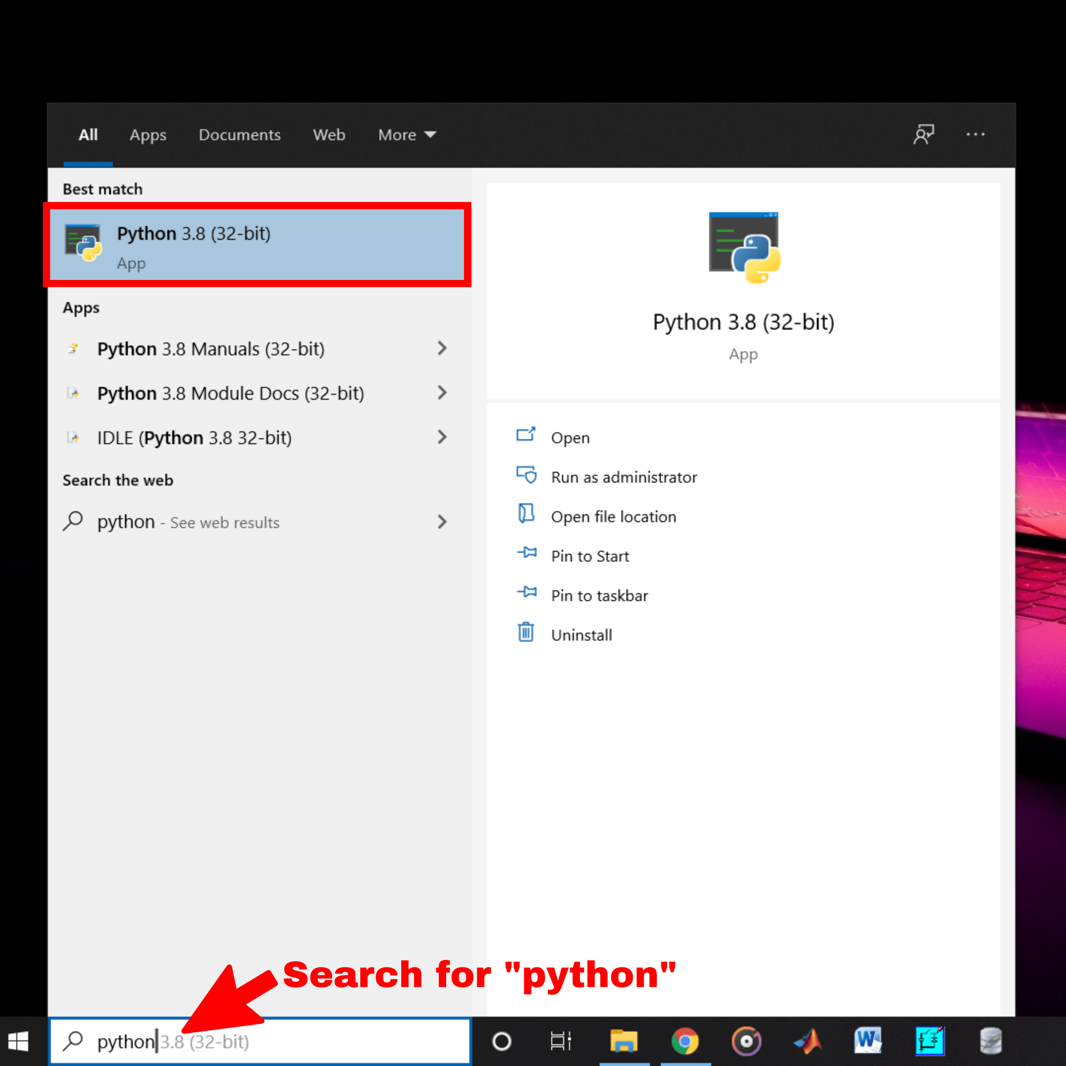How to use CMD for Python in Windows 10?