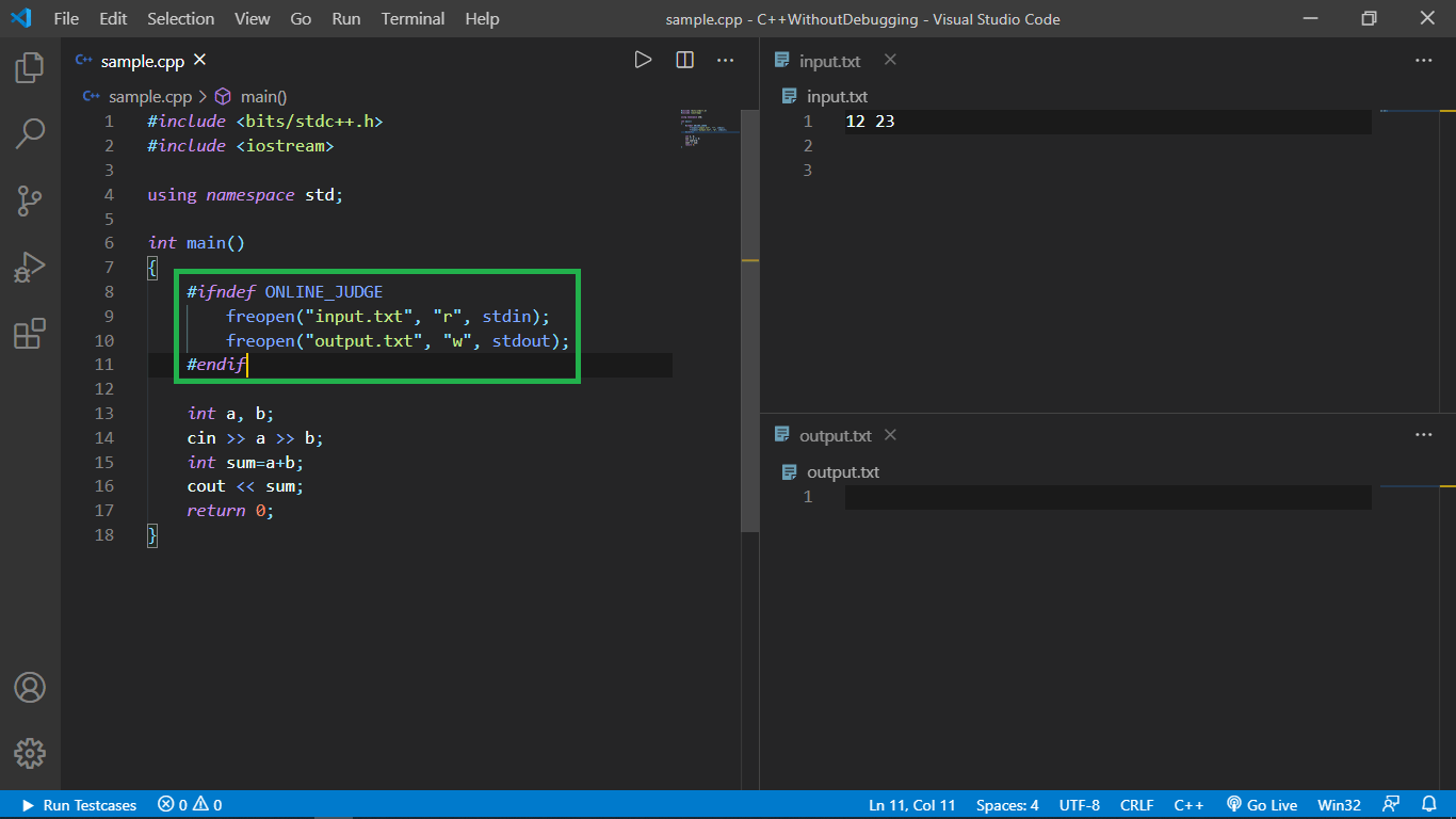 VS Code Compile and Run in C++
