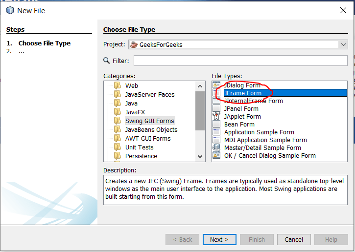 Sistema de registro de aluno usando Java Swing Acervo Lima