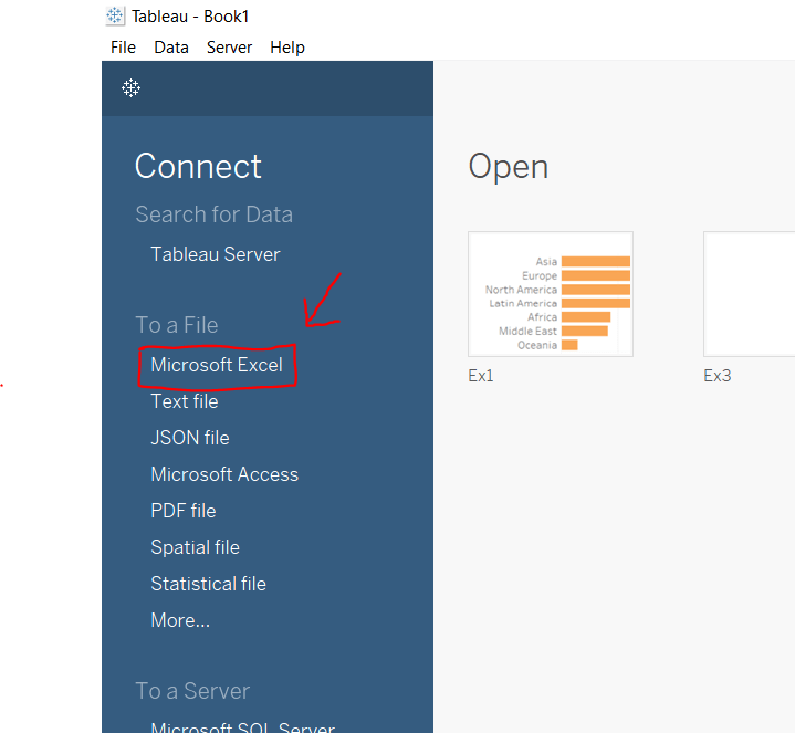 Import Excel file in Tableau