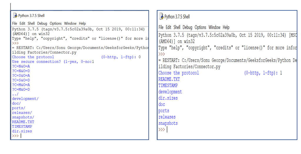 Accessing  Resources using Factory Method Design Pattern in Python