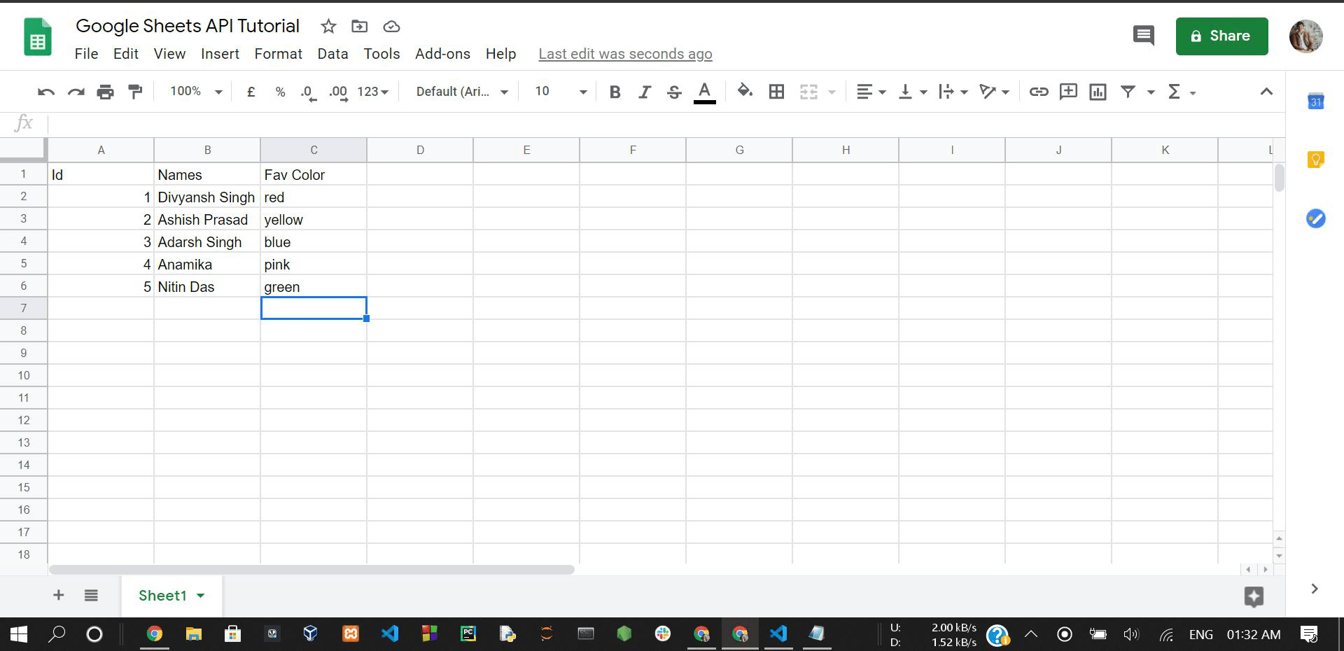 Using Google Sheets as Database in Python