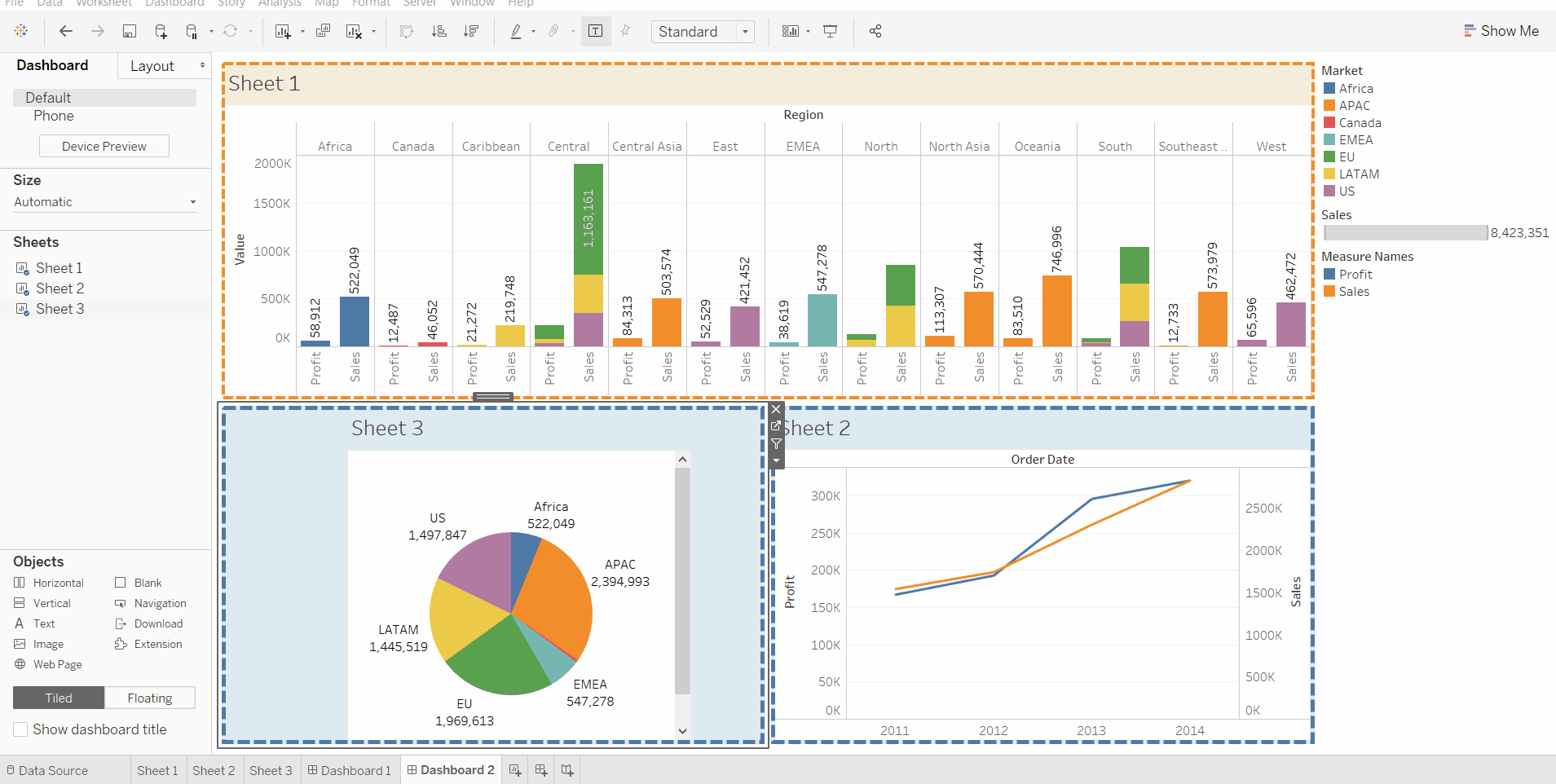 Tableau Filters in Dashboard