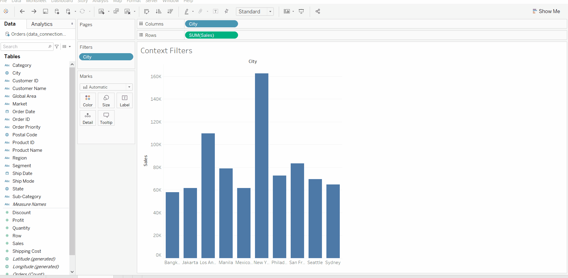 Context Filter in Tableau