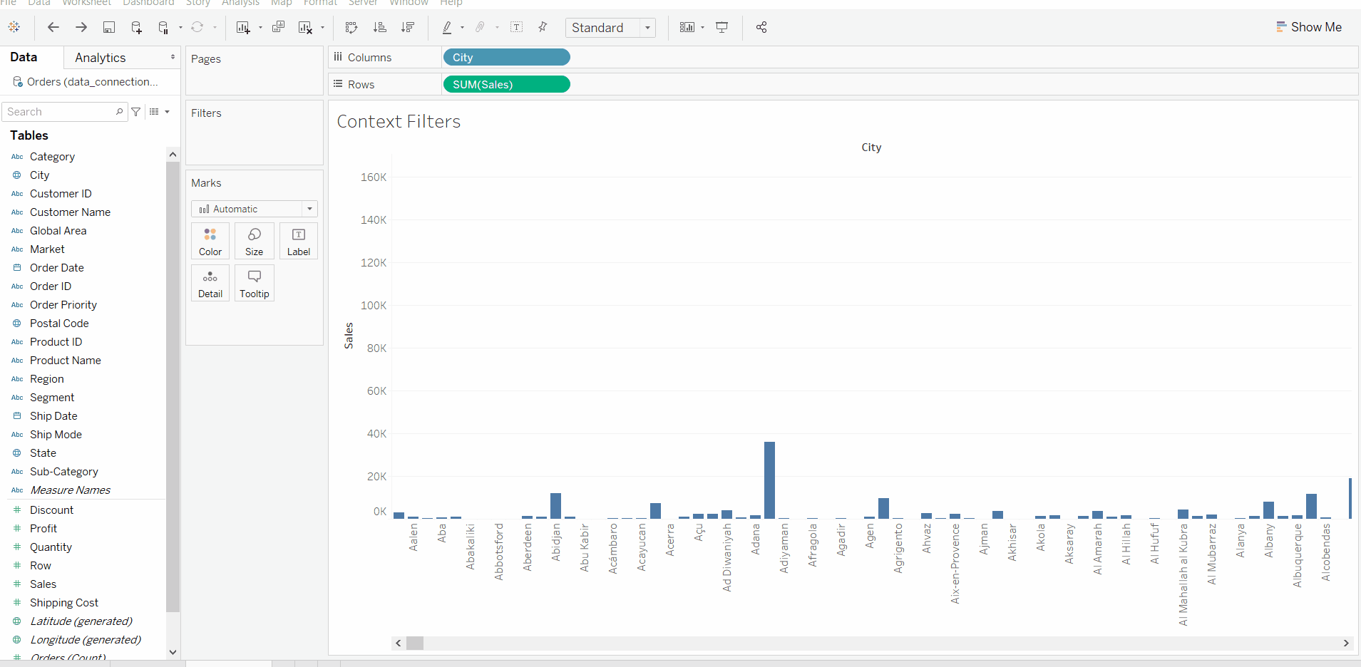 Context Filter in Tableau