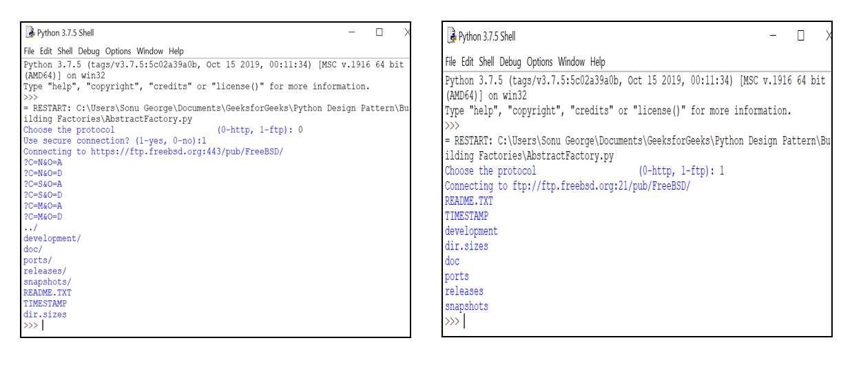 Implementing Web Crawler using Abstract Factory Design Pattern in