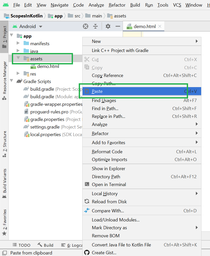 How to Add Local HTML File in Android Studio?