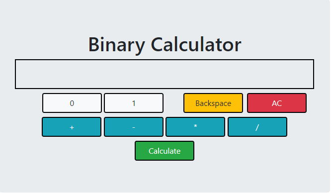 How to Create a Binary Calculator using HTML, CSS and JavaScript