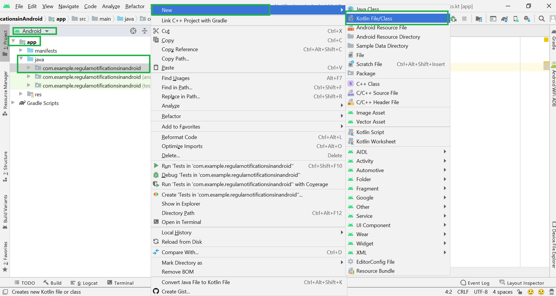 How to Create Classes in Android Studio?