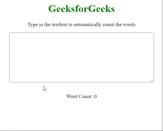 How to make a word count in textarea using JavaScript ?