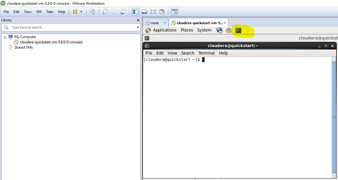 Database Operations in HIVE Using CLOUDERA VMWARE Work Station