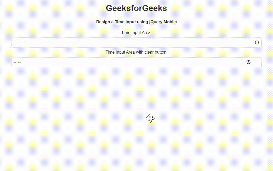 How to create a Time Input using jQuery Mobile ?