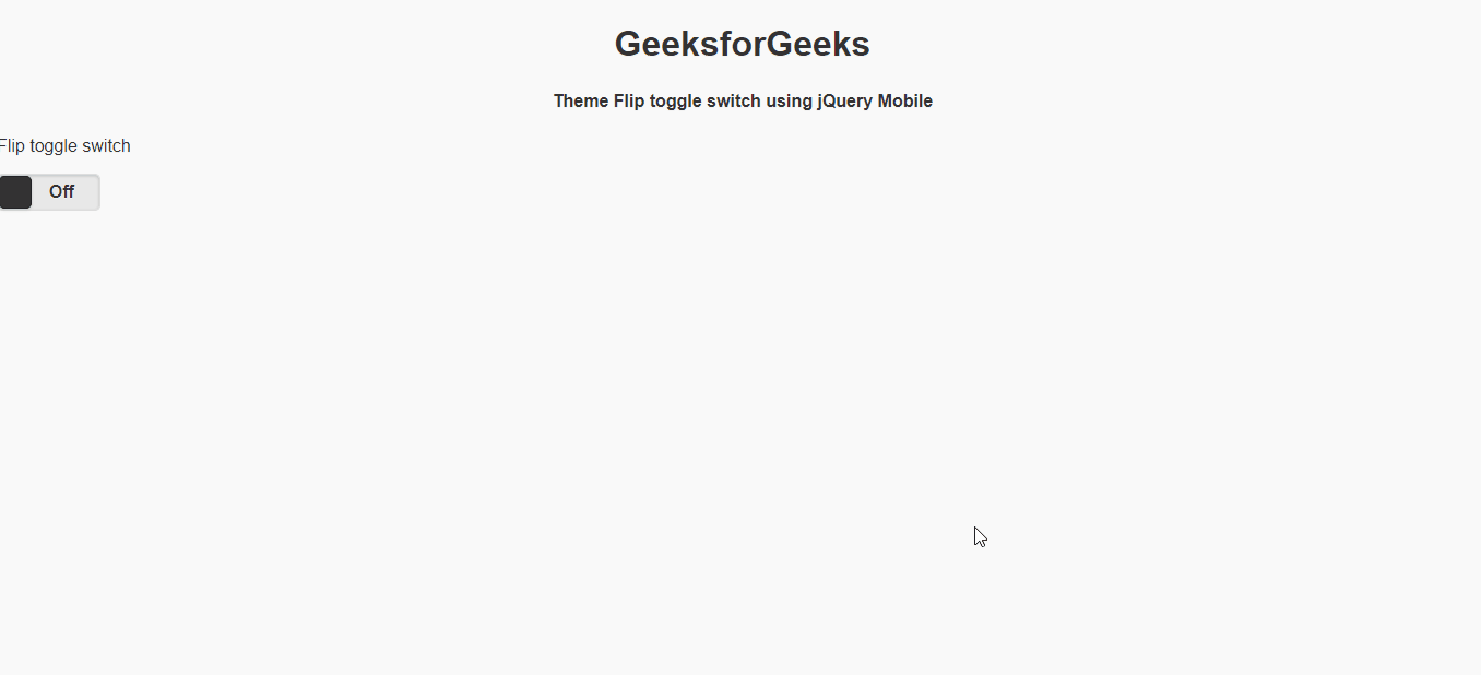 How to create a Theme flip toggle switch using jQuery Mobile