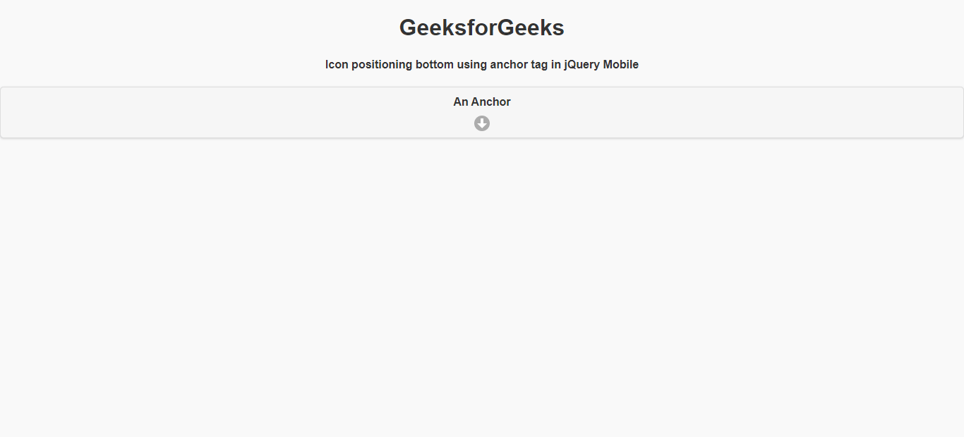 How to create bottom positioning icon using jQuery Mobile ?