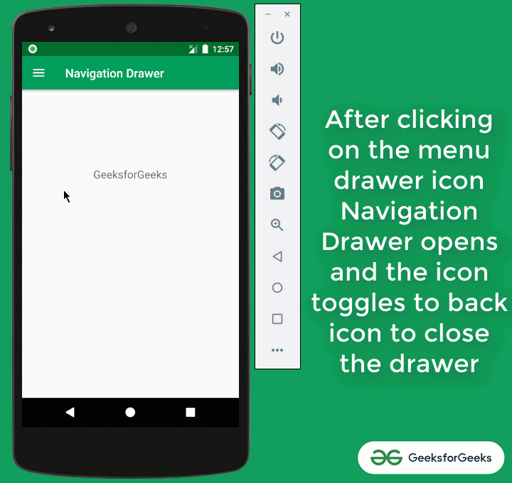 Android navigation drawer set icon laderfree