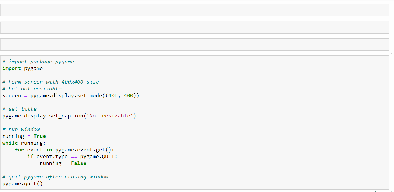 Permitindo redimensionar a janela no PyGame Acervo Lima