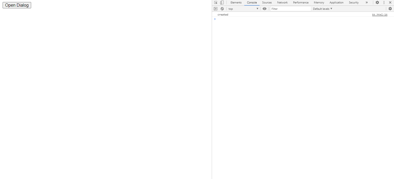 jQuery UI Dialog create Event