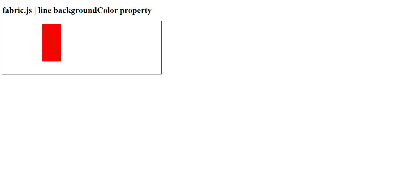 Fabric.js line backgroundColor Property