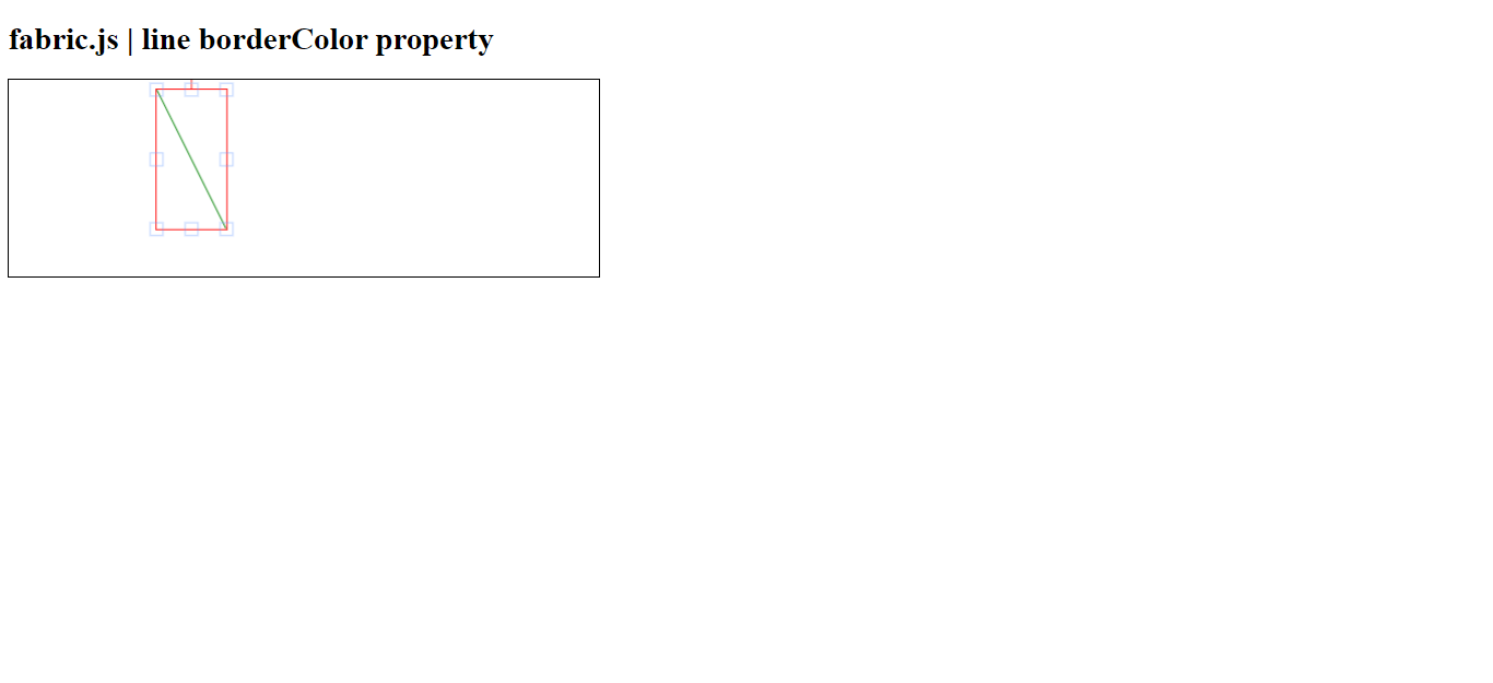 Fabric.js line borderColor Property