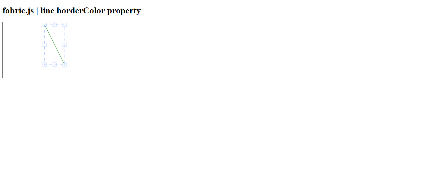 Fabric.js line borderDashArray Property
