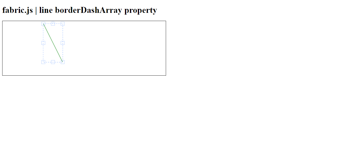 Fabric.js line borderDashArray Property