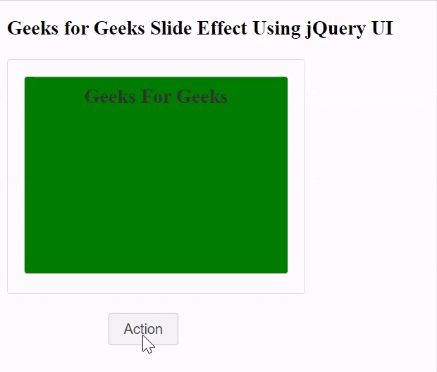 jQuery UI Slide Effect