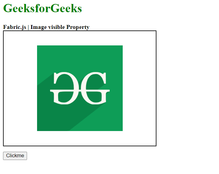 Fabric.js Image visible Property