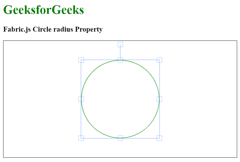Fabric.js Circle radius Property