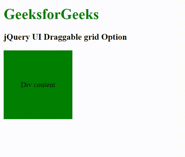jQuery UI Draggable grid Option
