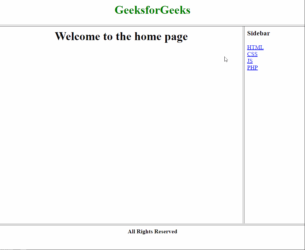 How to divide an HTML page into four parts using frames ?