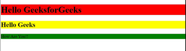 How to set the background color of the specified elements using jQuery ?