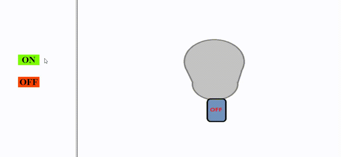 Turn on or off Bulb using HTML & CSS