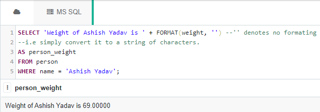 SQL Query to convert NUMERIC to NVARCHAR