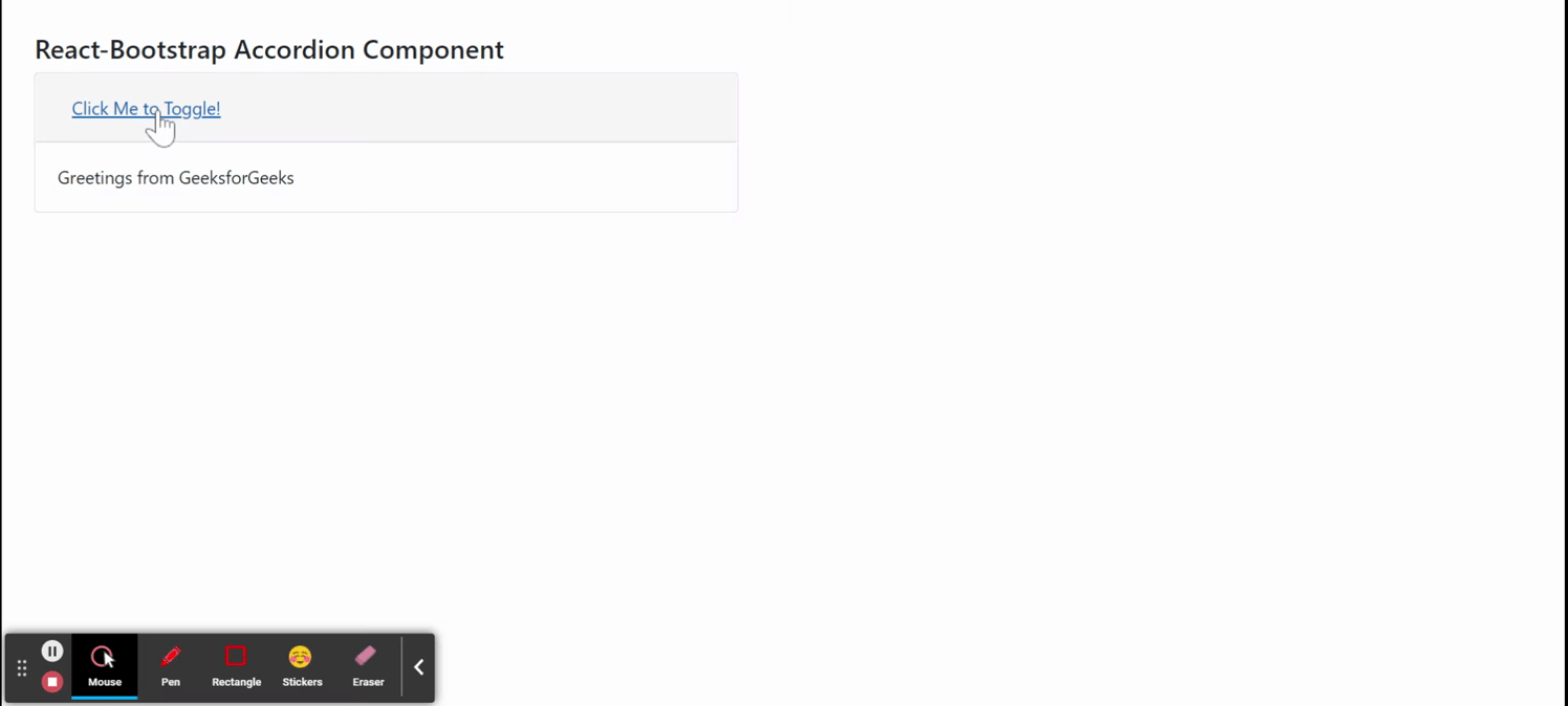ReactBootstrap Accordion Component Acervo Lima