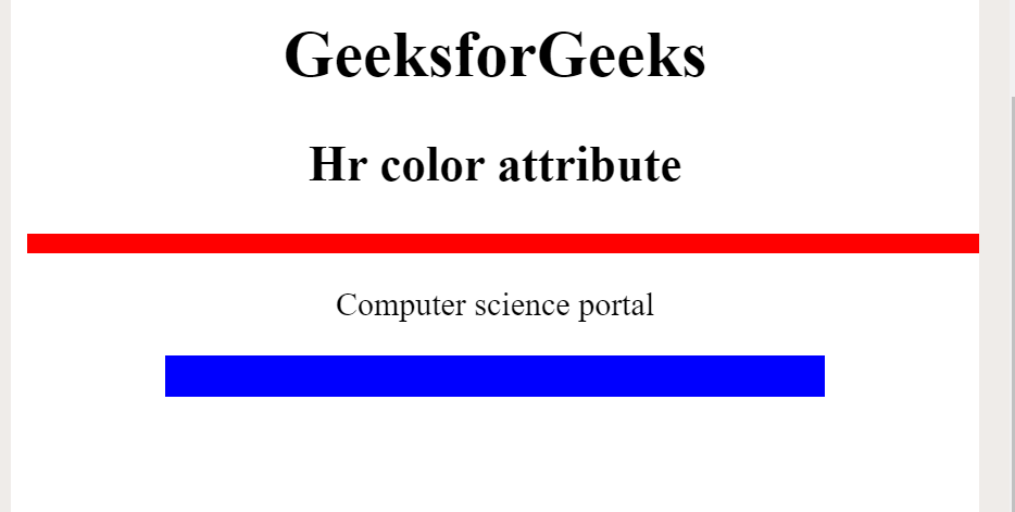 HTML color Attribute