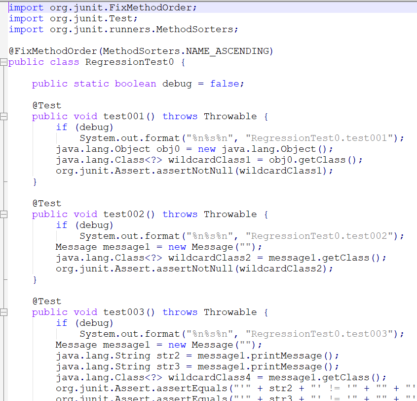 Generate Junit Test Cases Using Randoop API in Java