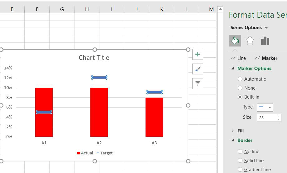 Actual vs Target Chart in Excel