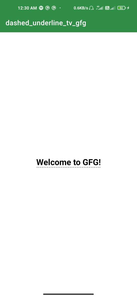 How to Create Dashed Underline under TextView in Android?