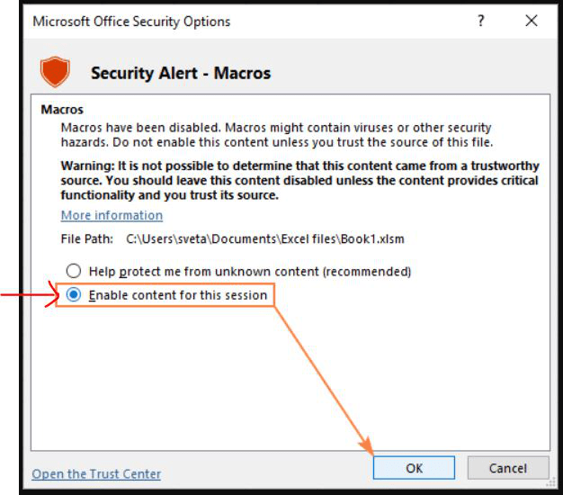 How to Enable and Disable Macros in Excel
