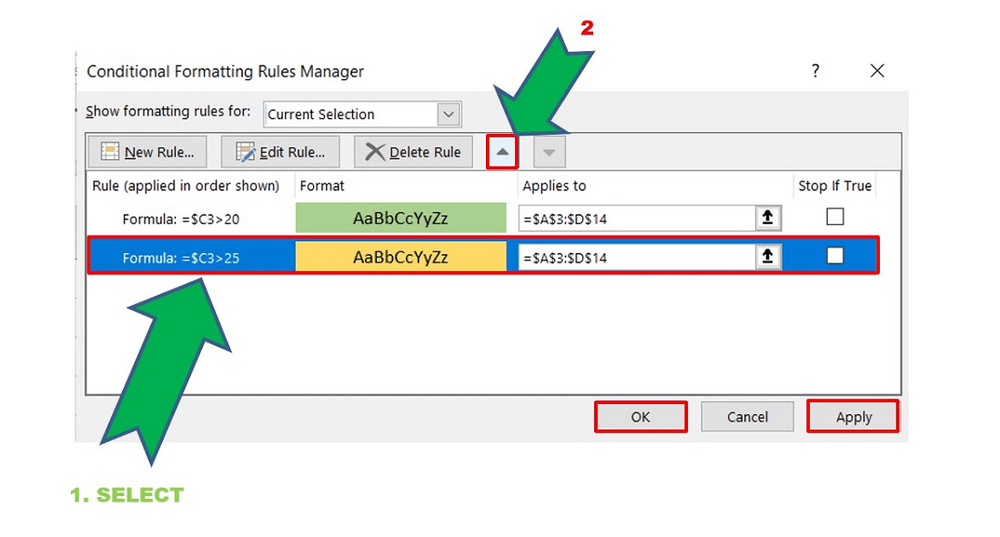 Highlight Rows Based on a Cell Value in Excel