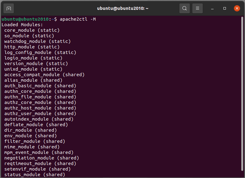 How to Check Which Apache Modules are Enabled or Loaded in Linux