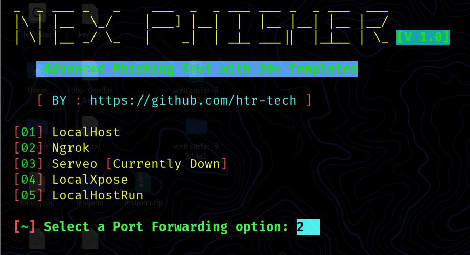 Nexphisher Advanced Phishing tool for Kali Linux