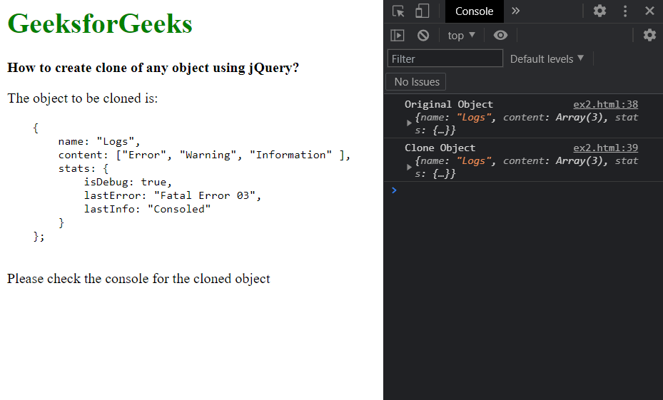 How to create clone of any object using jQuery ?