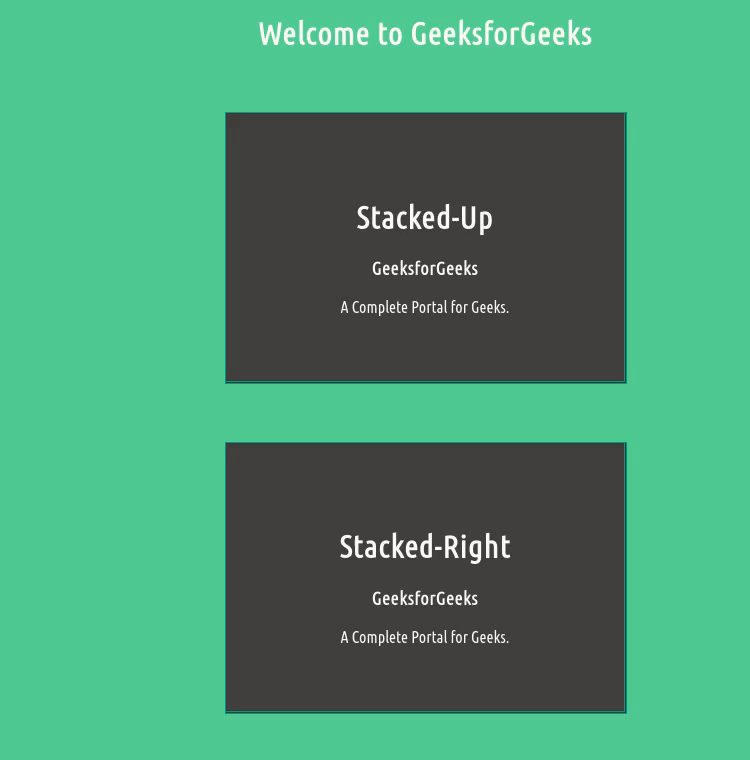 How to create responsive stacked cards hover effect using CSS