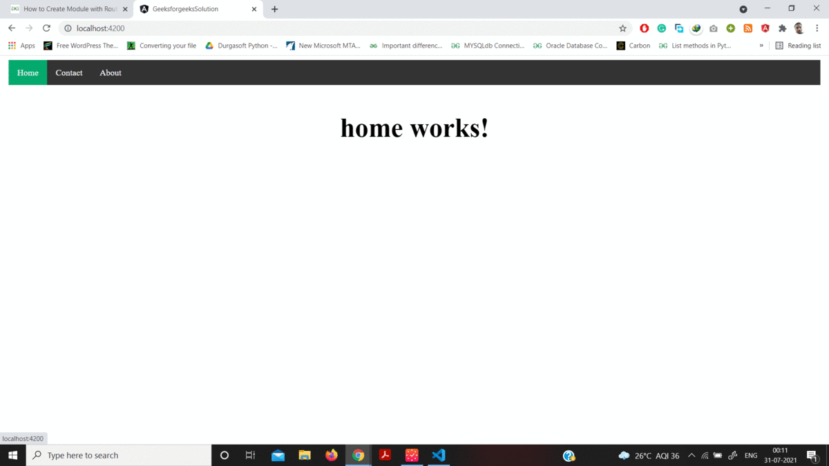 How to create module with Routing in Angular 9 ?